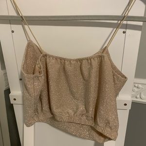 Champagne sparkle crop top